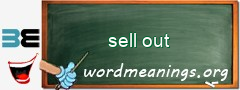 WordMeaning blackboard for sell out